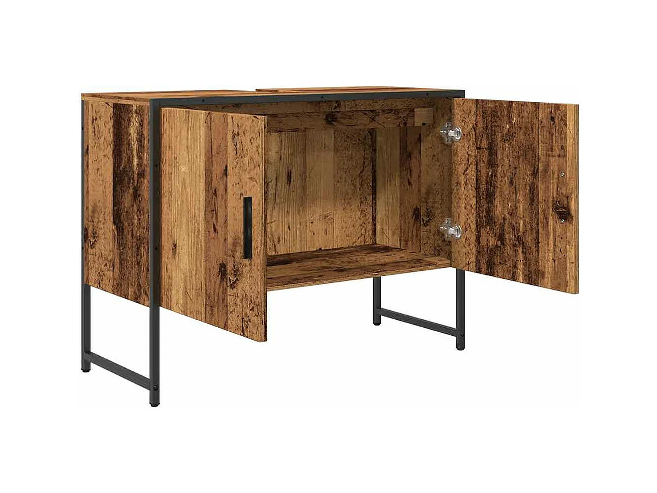 Armoire de salle de bain vieux bois 80x33x60 cm bois ingénierie