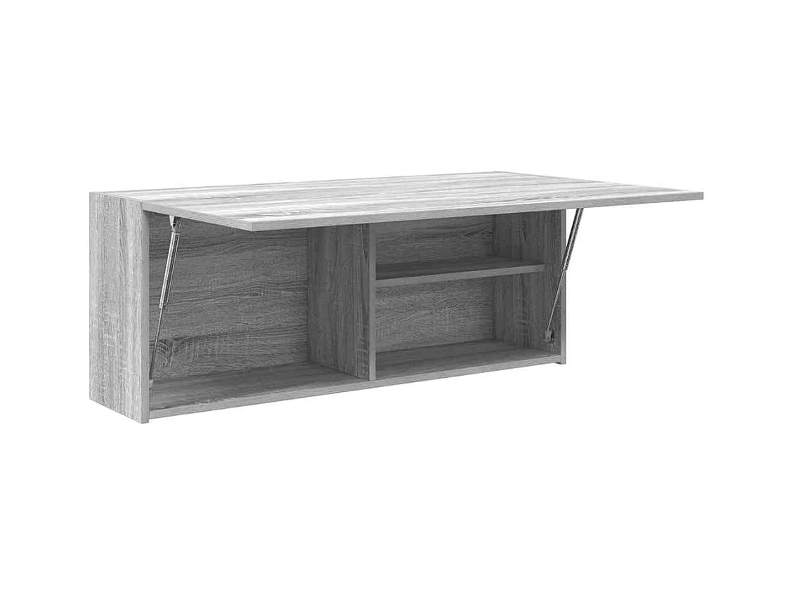 Sonoma grau Badezimmer Hängeschrank 100x25x40 cm Holzwerkstoff