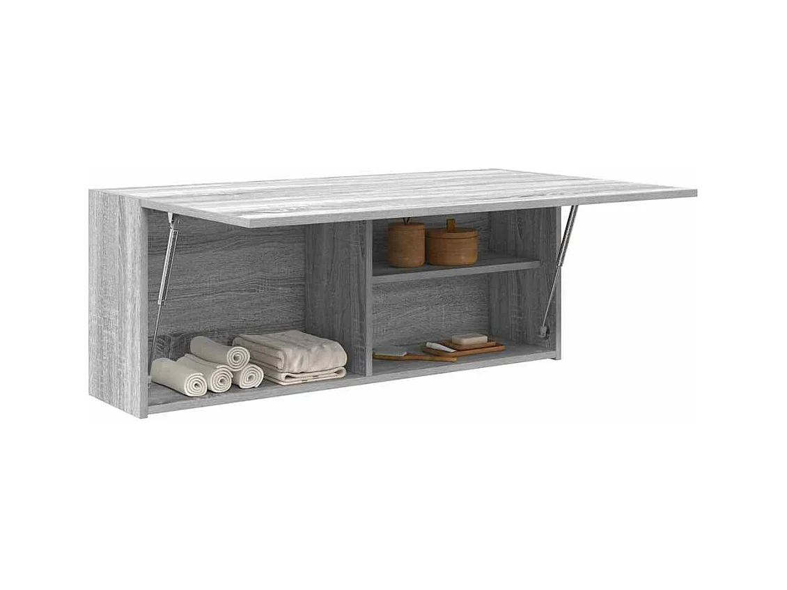 Armoire murale de bain sonoma gris 100x25x40 cm bois ingénierie