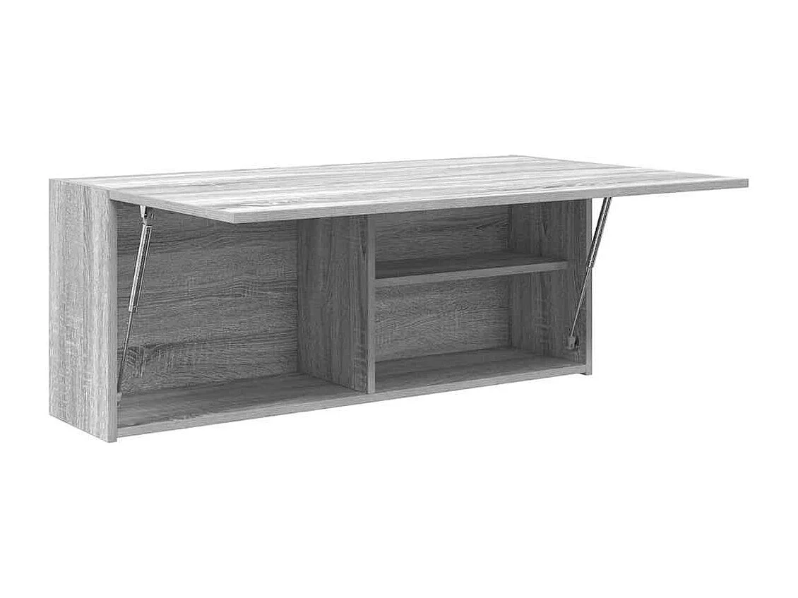 Mueble de baño de pared Sonoma gris 100x25x40 cm madera de ingeniería