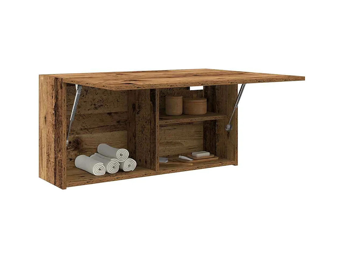Armoire murale de bain vieux bois 80x25x40 cm bois d'ingénierie