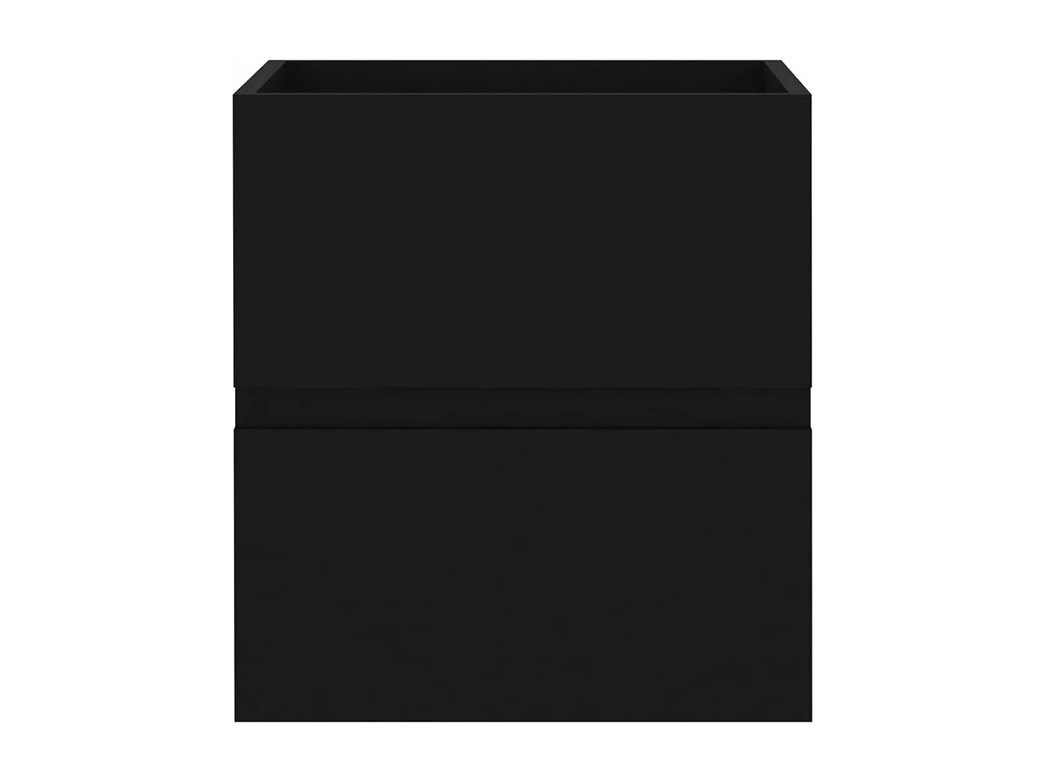 Waschbeckenunterschrank mit integriertem Waschbecken schwarz Holzwerkstoff