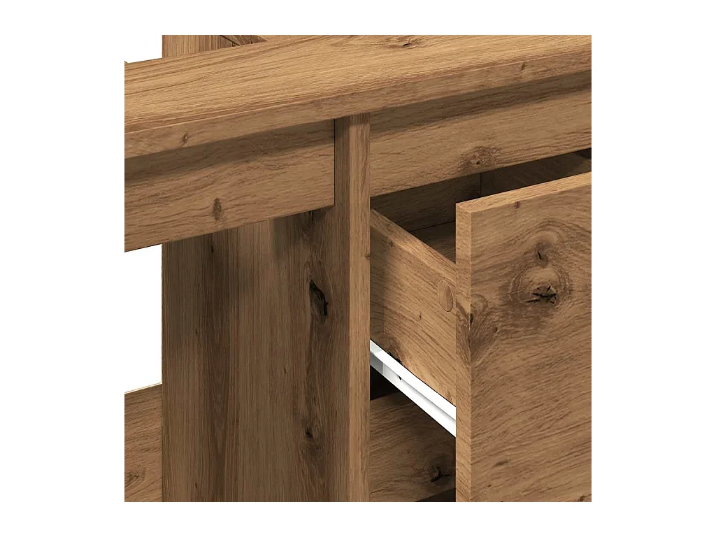 Handgemaakte eikenhouten wastafelkast 65x33x60 cm bewerkt hout