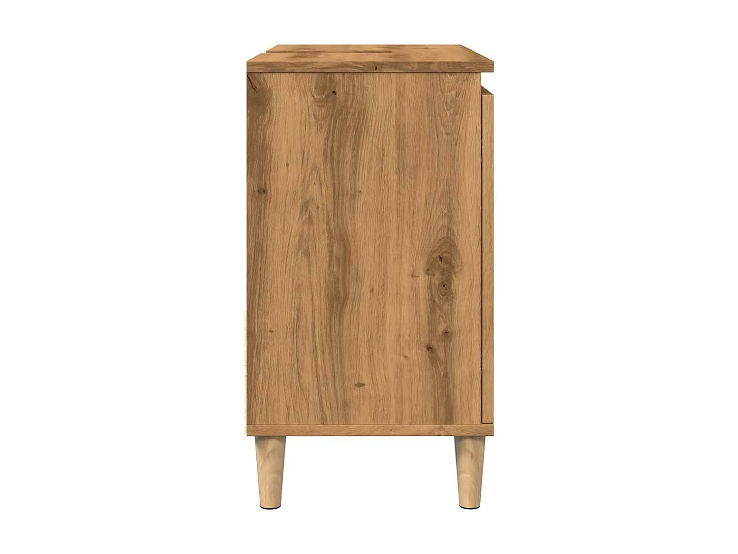 Mobile lavabo in rovere fatto a mano 65x33x60 cm in legno ingegnerizzato