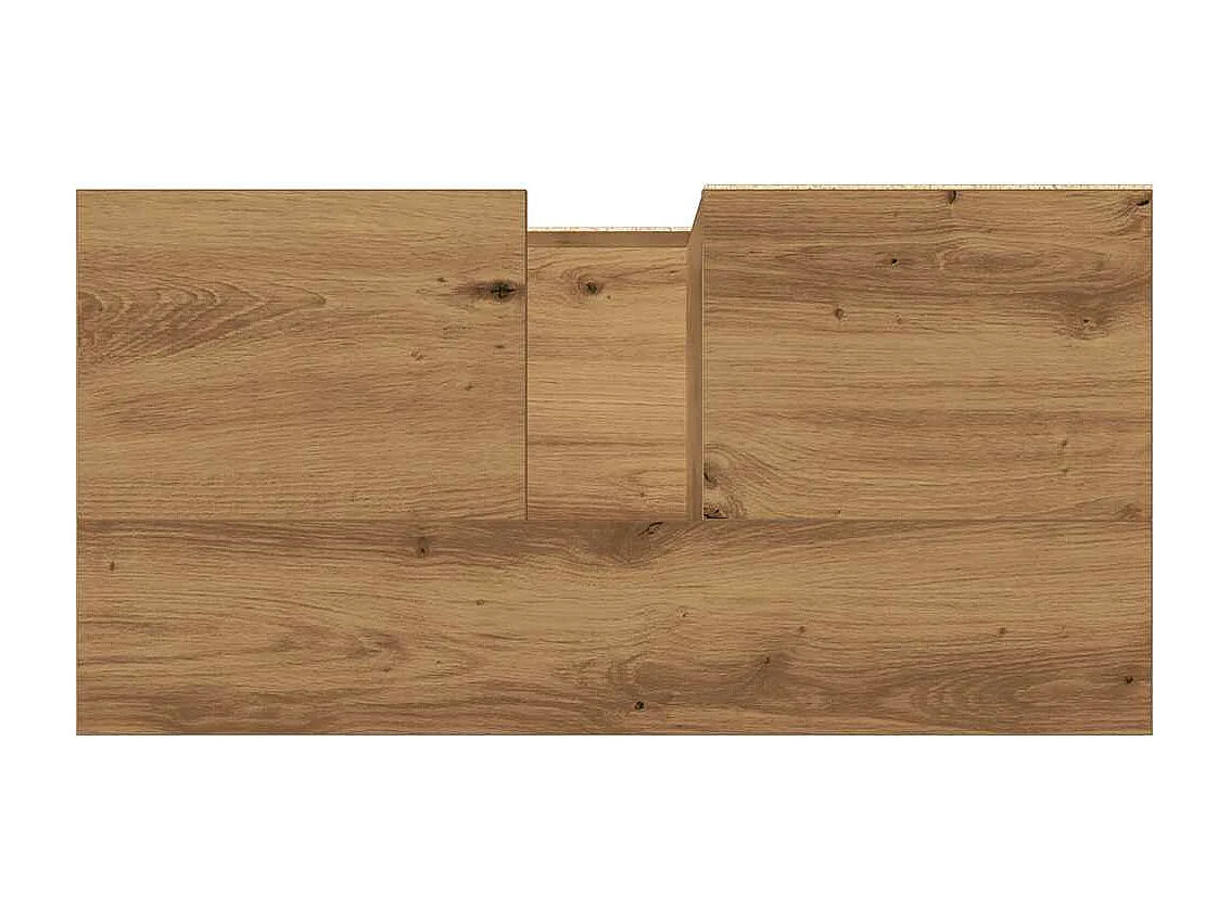 Armoire lavabo chêne artisanal 65x33x60 cm bois d'ingénierie