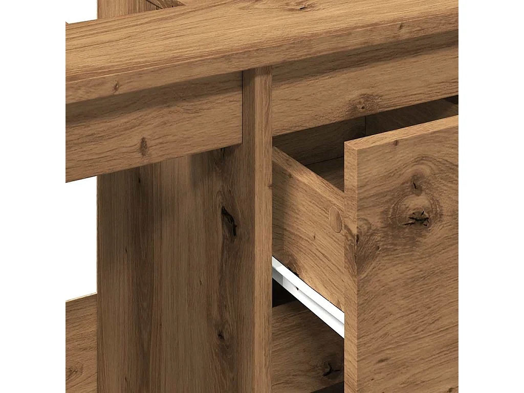 Armoire lavabo chêne artisanal 65x33x60 cm bois d'ingénierie