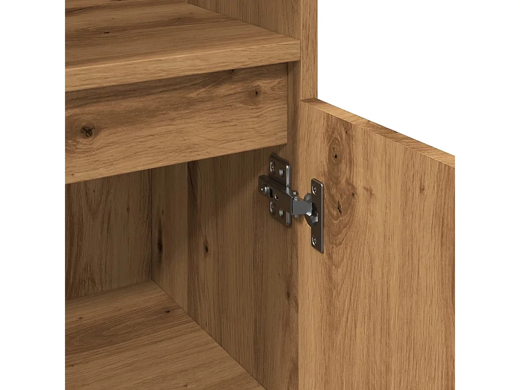 Armoire de salle de bain chêne artisanal 30x30x100 cm