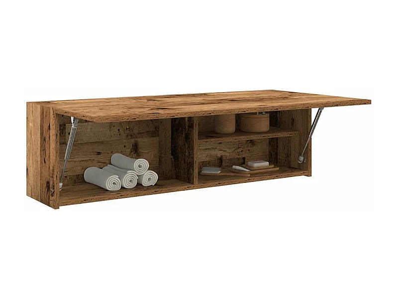 Mobiletto da bagno in legno antico 100x25x30cm in legno ingegnerizzato