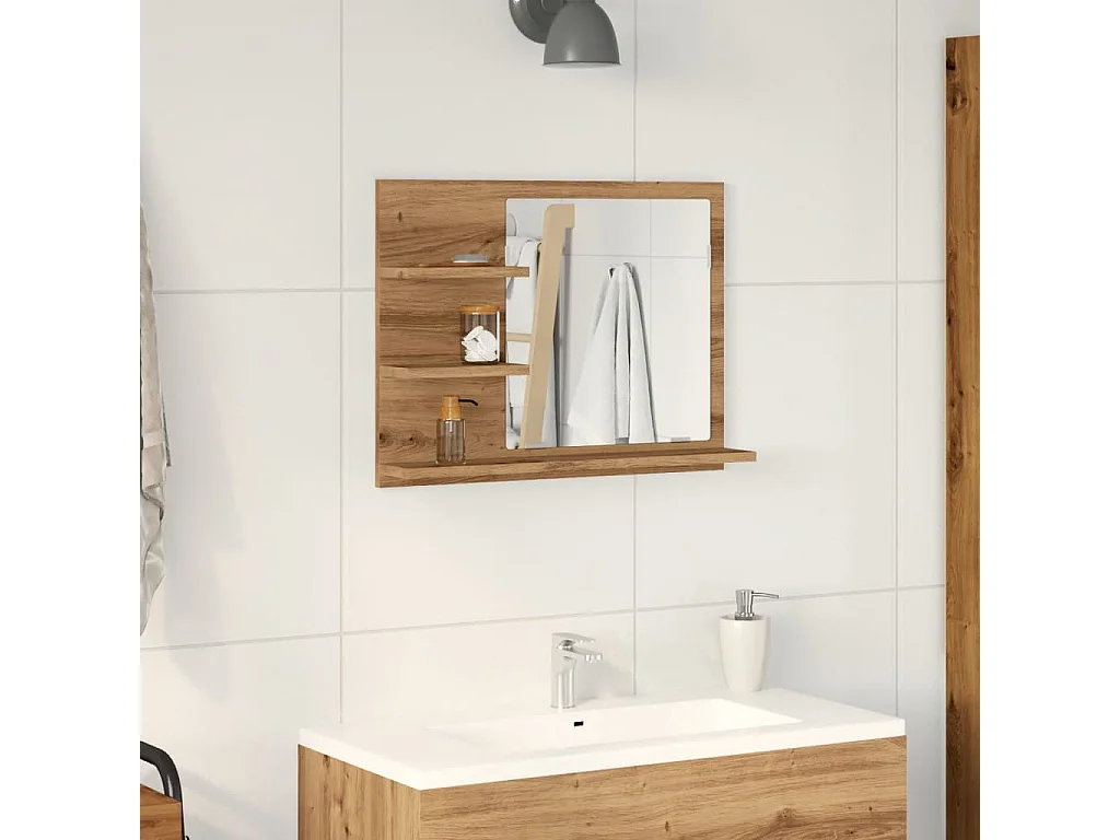 Badezimmerspiegelschrank Craft Eiche 60x10,5x45 cm