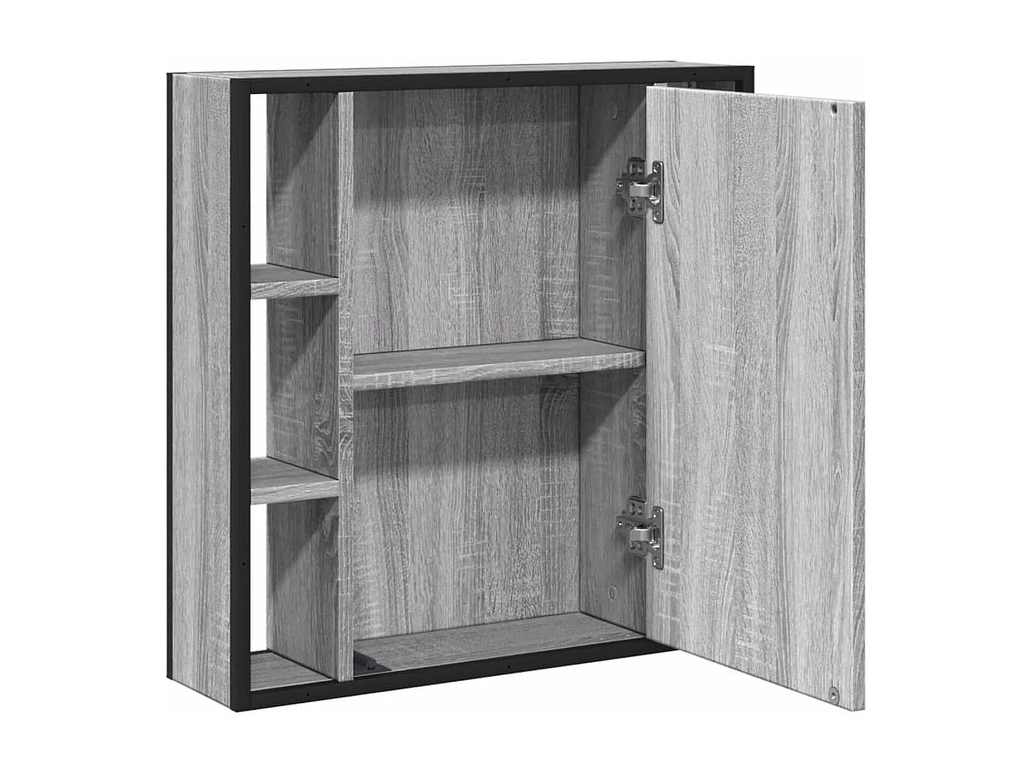 Badezimmer-Spiegelschrank aus Holzwerkstoff, Sonoma, Grau