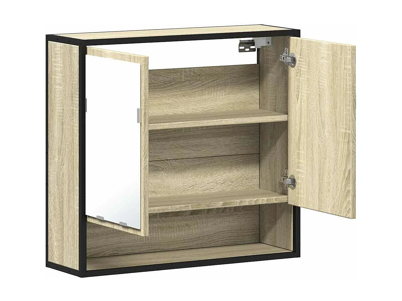 Armoire à miroir de salle de bain chêne sonoma bois ingénierie