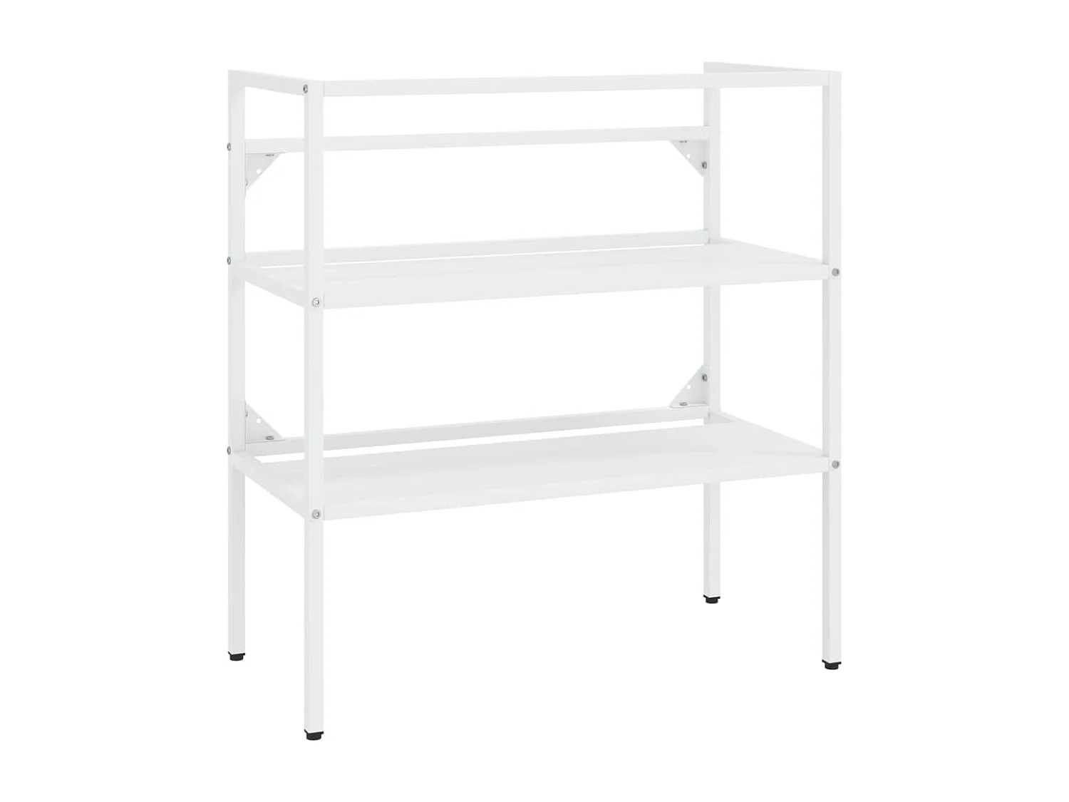 Cadre de lavabo de salle de bain vasque à encastrer Blanc Fer