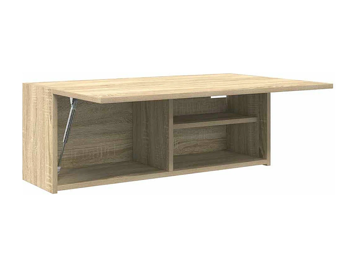 Mueble de baño de pared roble Sonoma 80x25x30 cm madera de ingeniería