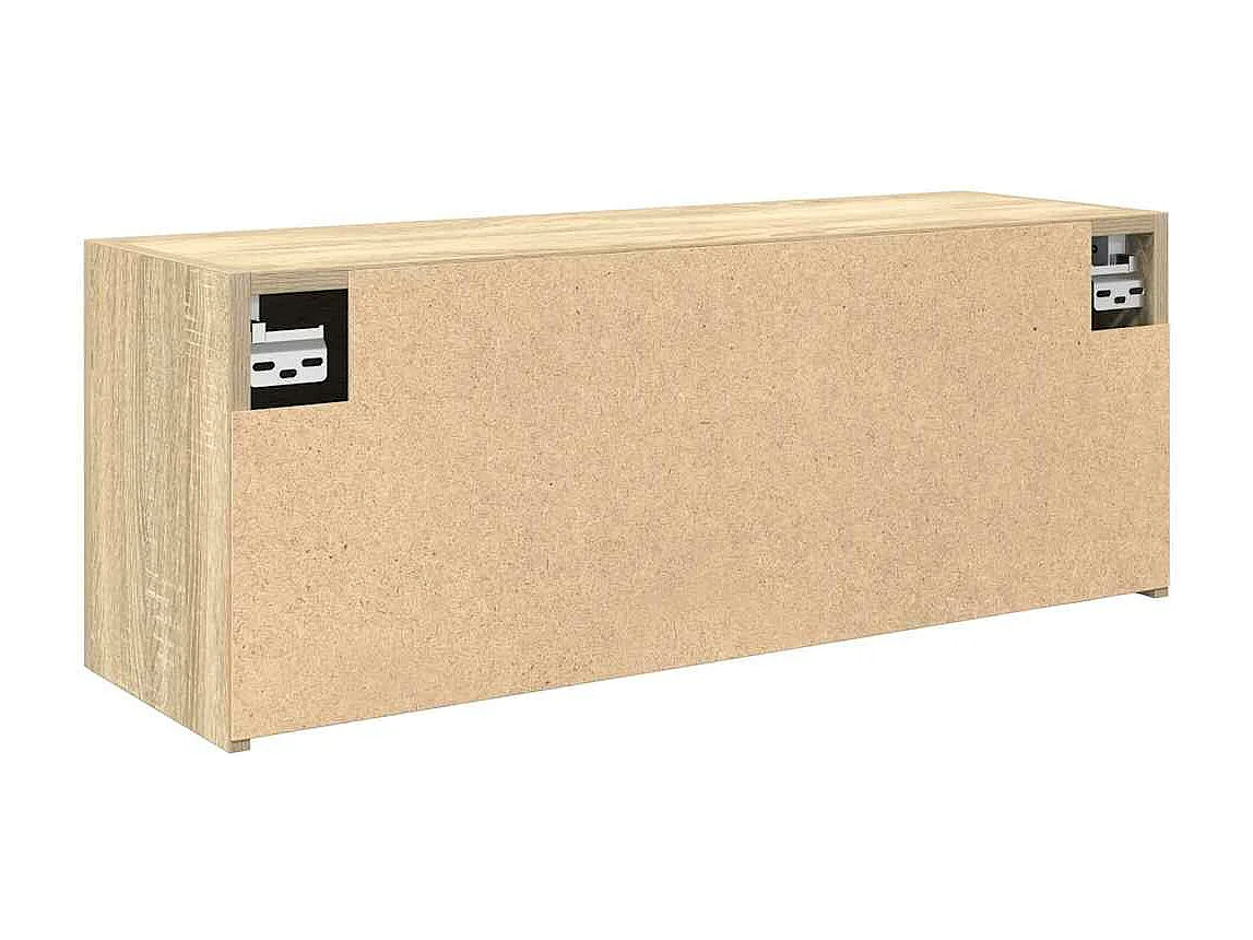 Mueble de baño de pared roble Sonoma 80x25x30 cm madera de ingeniería