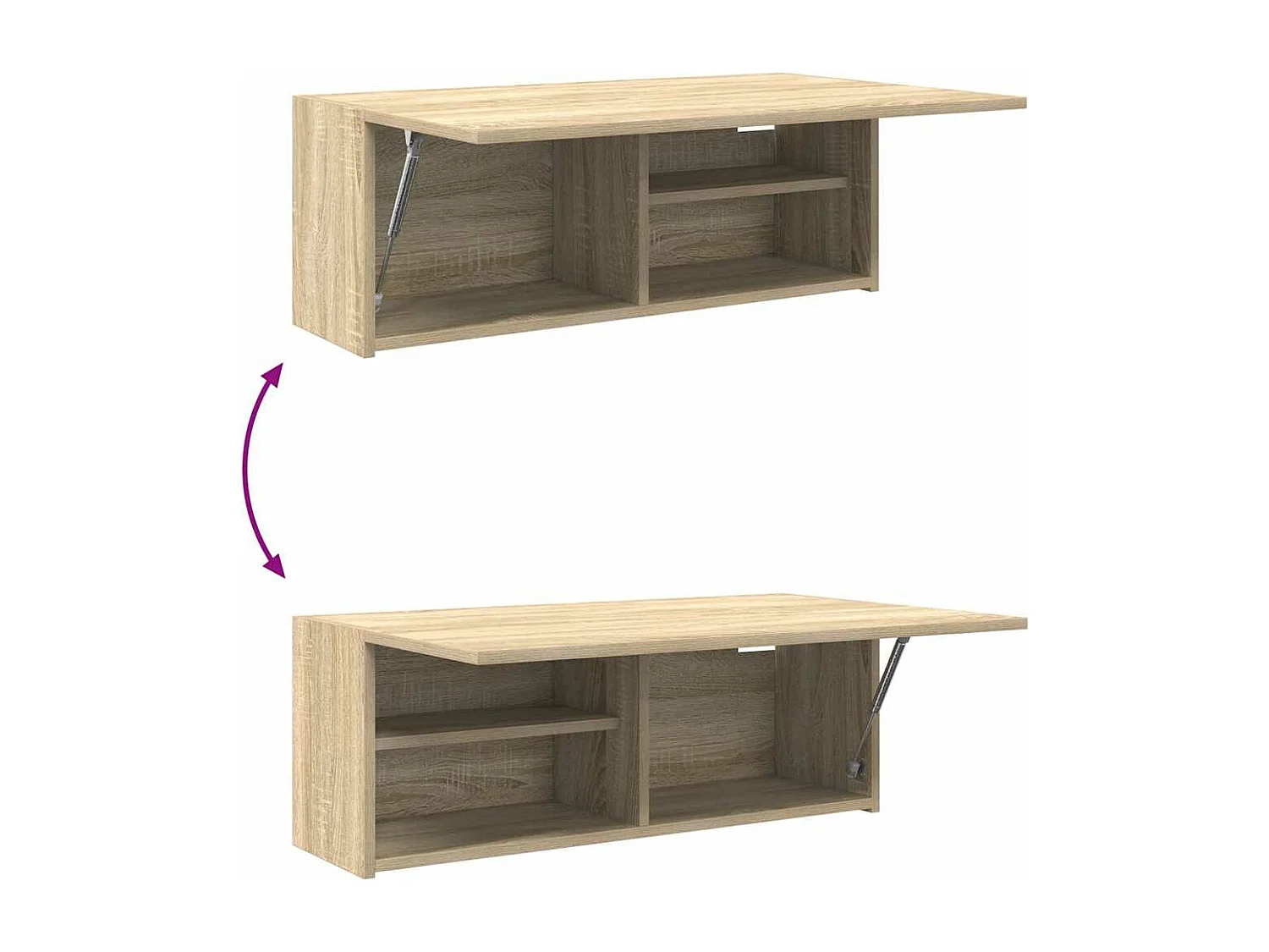 Mueble de baño de pared roble Sonoma 80x25x30 cm madera de ingeniería