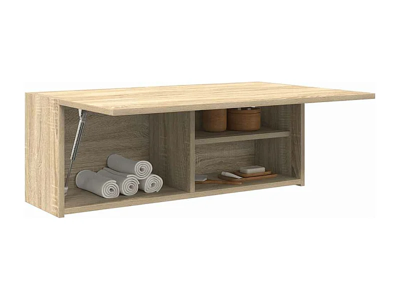 Móvel de parede para banheiro em carvalho Sonoma 80x25x30 cm madeira projetada