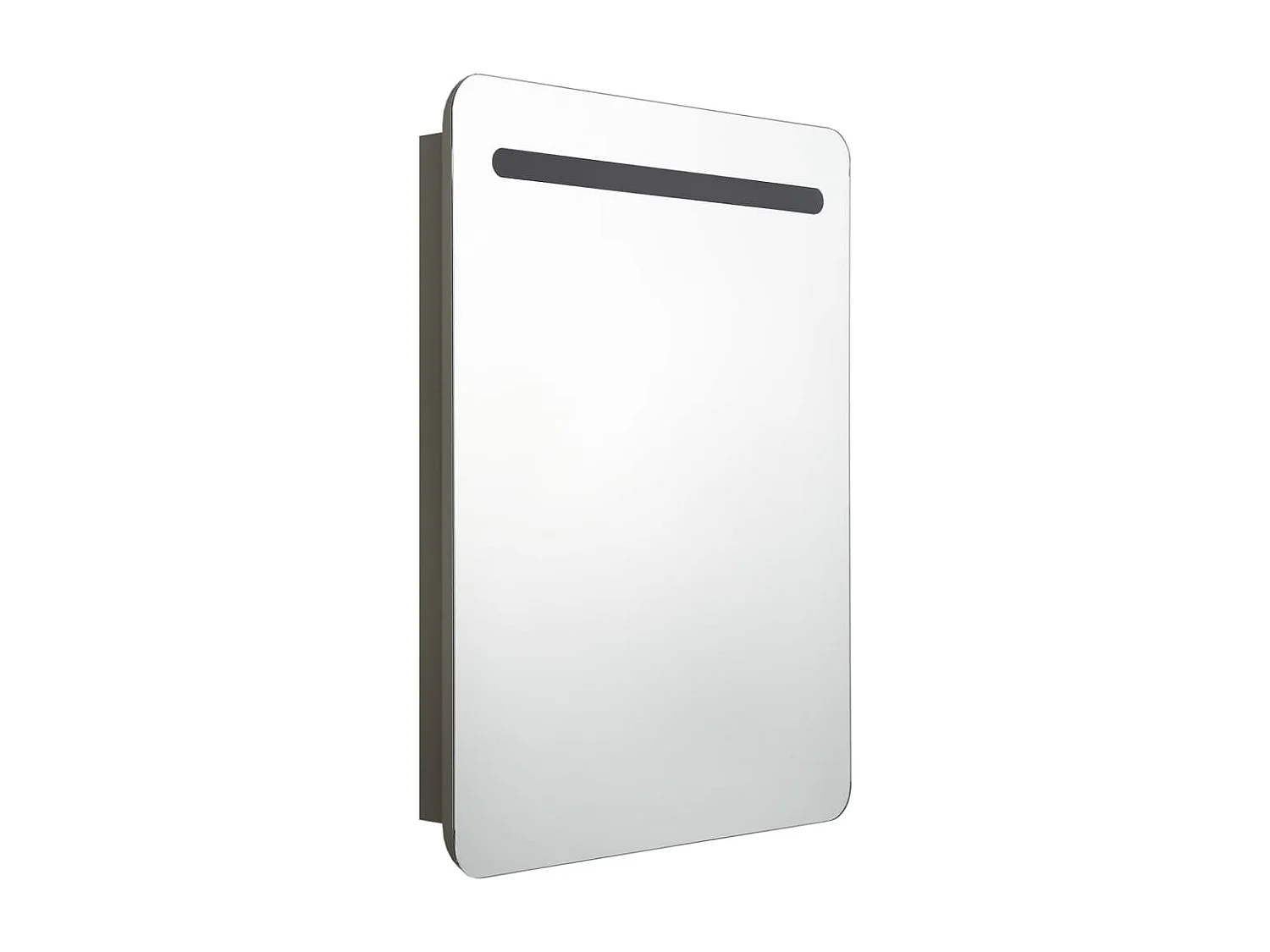 Armoire de salle de bain à miroir LED anthracite 60x11x80 cm