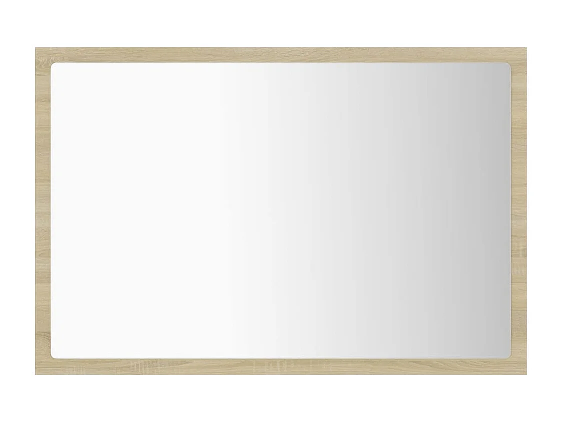 Miroir LED de salle de bain Chêne sonoma 60x8,5x37 cm Acrylique