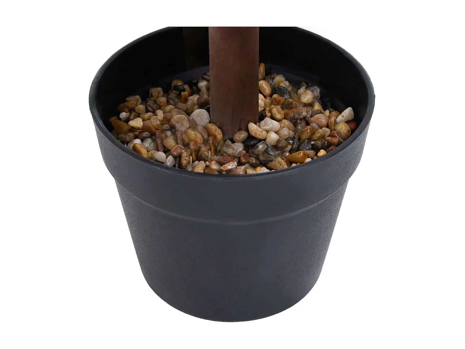 Planta de buxo artificial com vaso em forma de bola verde 60cm