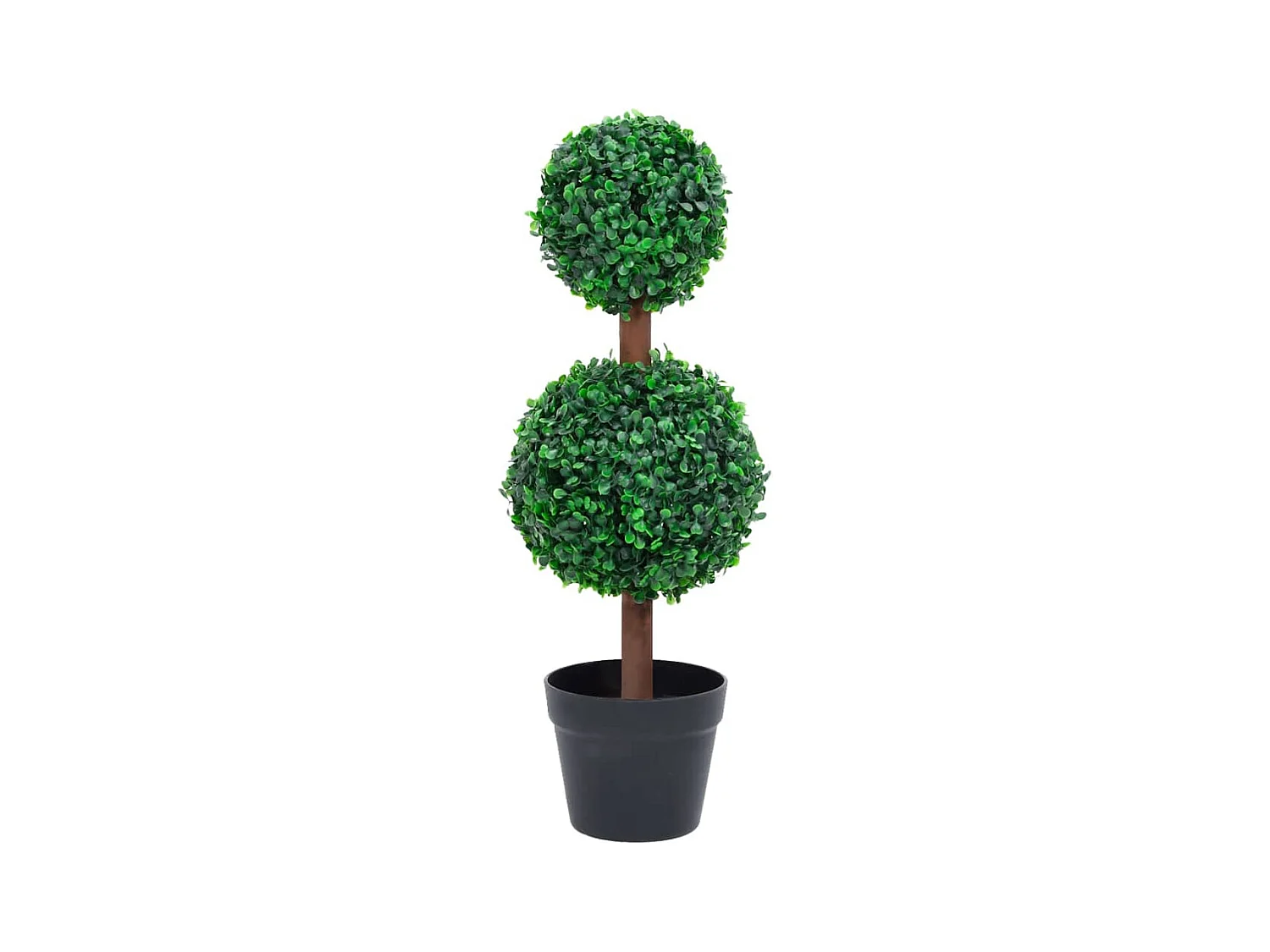 Plante de buis artificiel avec pot Forme de boule Vert 60 cm