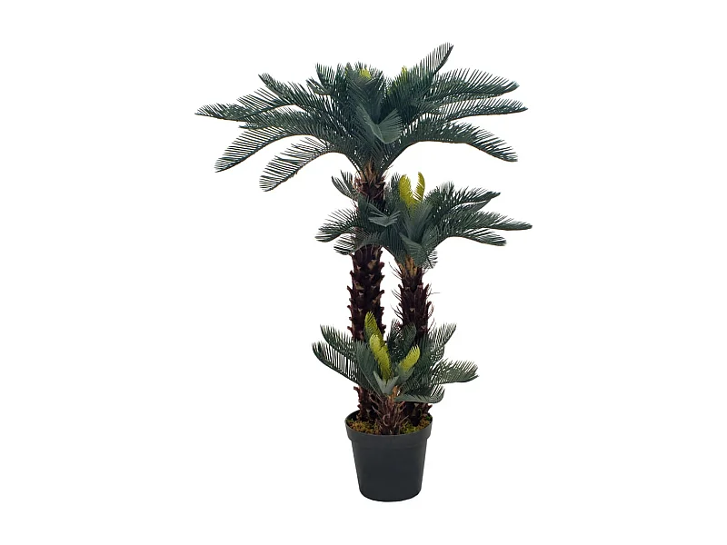 Plante artificielle avec pot Palmier Cycas Vert 125 cm