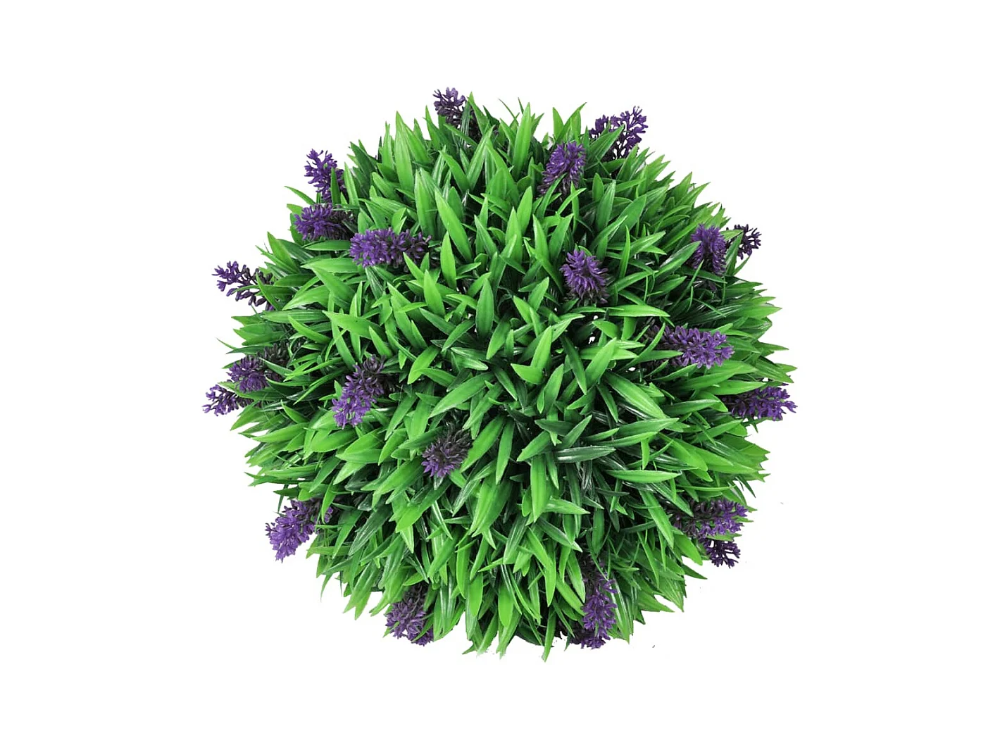 Ensemble de 2 boules de buis artificiel avec lavande 30 cm