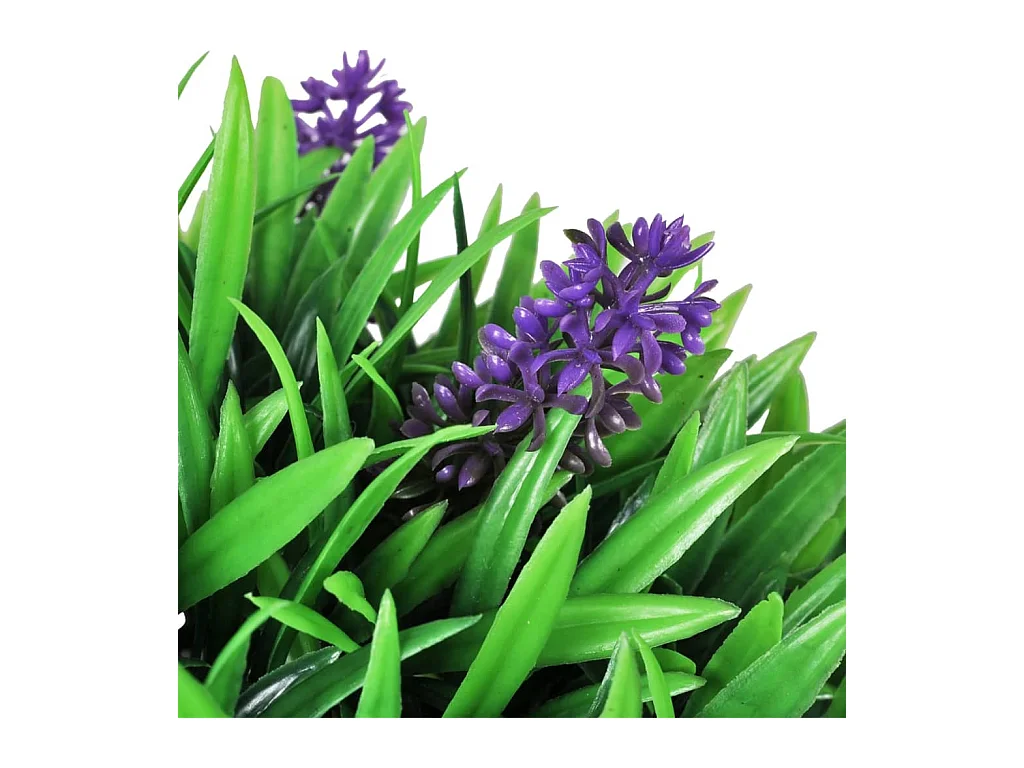 Ensemble de 2 boules de buis artificiel avec lavande 30 cm