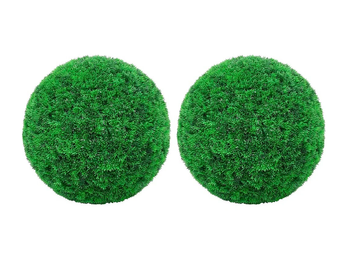 Palline di bosso artificiali 2 pz 52 cm