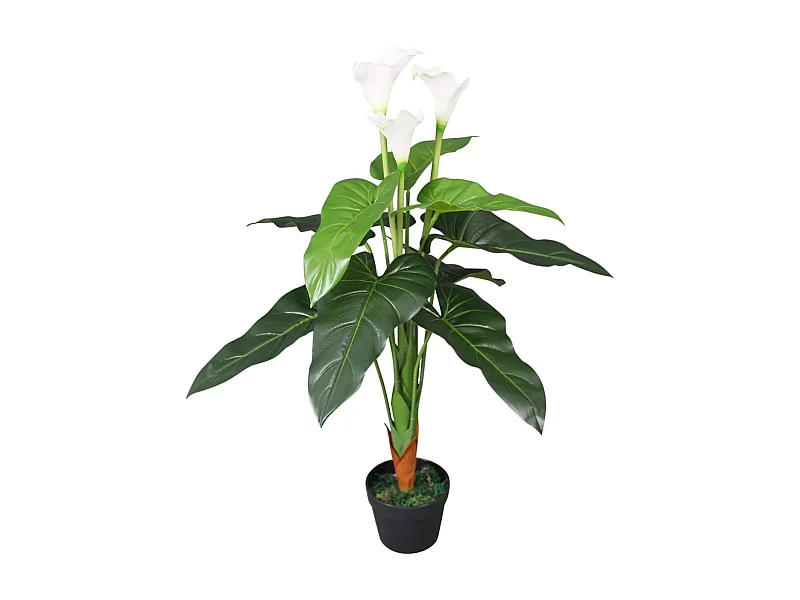 Planta artificial com vaso Calla Lily 85 cm Branco