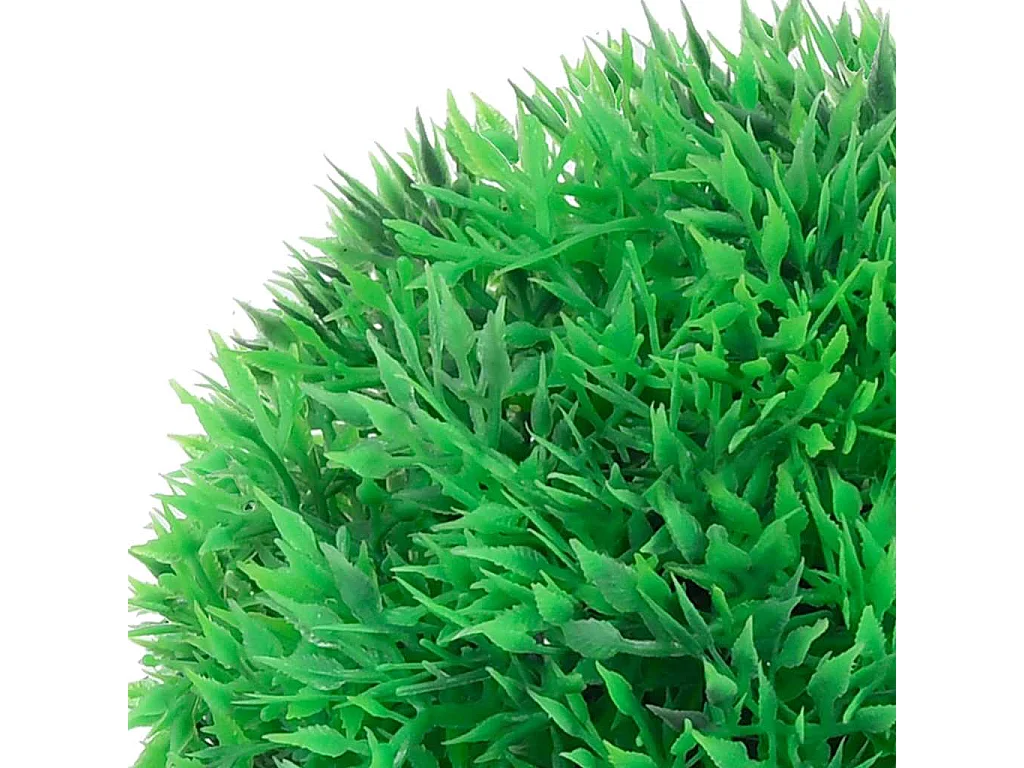 Palline di bosso artificiali con luci LED 4 pezzi verde 12 cm