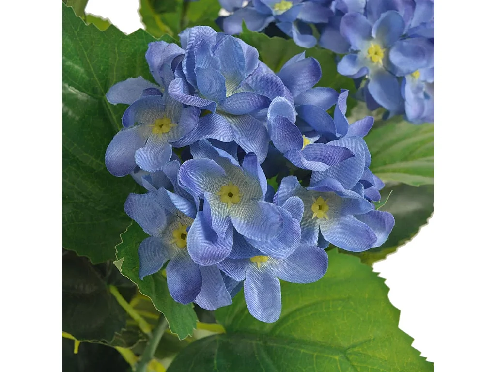 Pianta di ortensia artificiale con vaso 60 cm blu
