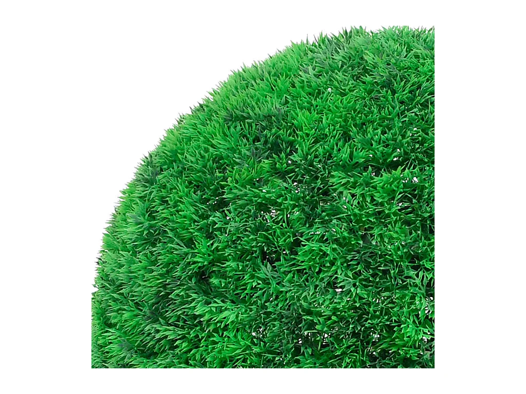 Boules de buis artificielles avec lumières LED 2 pcs vert 27 cm