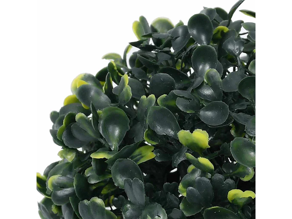 Palline di bosso artificiali con luci LED 2 pezzi verde 22 cm