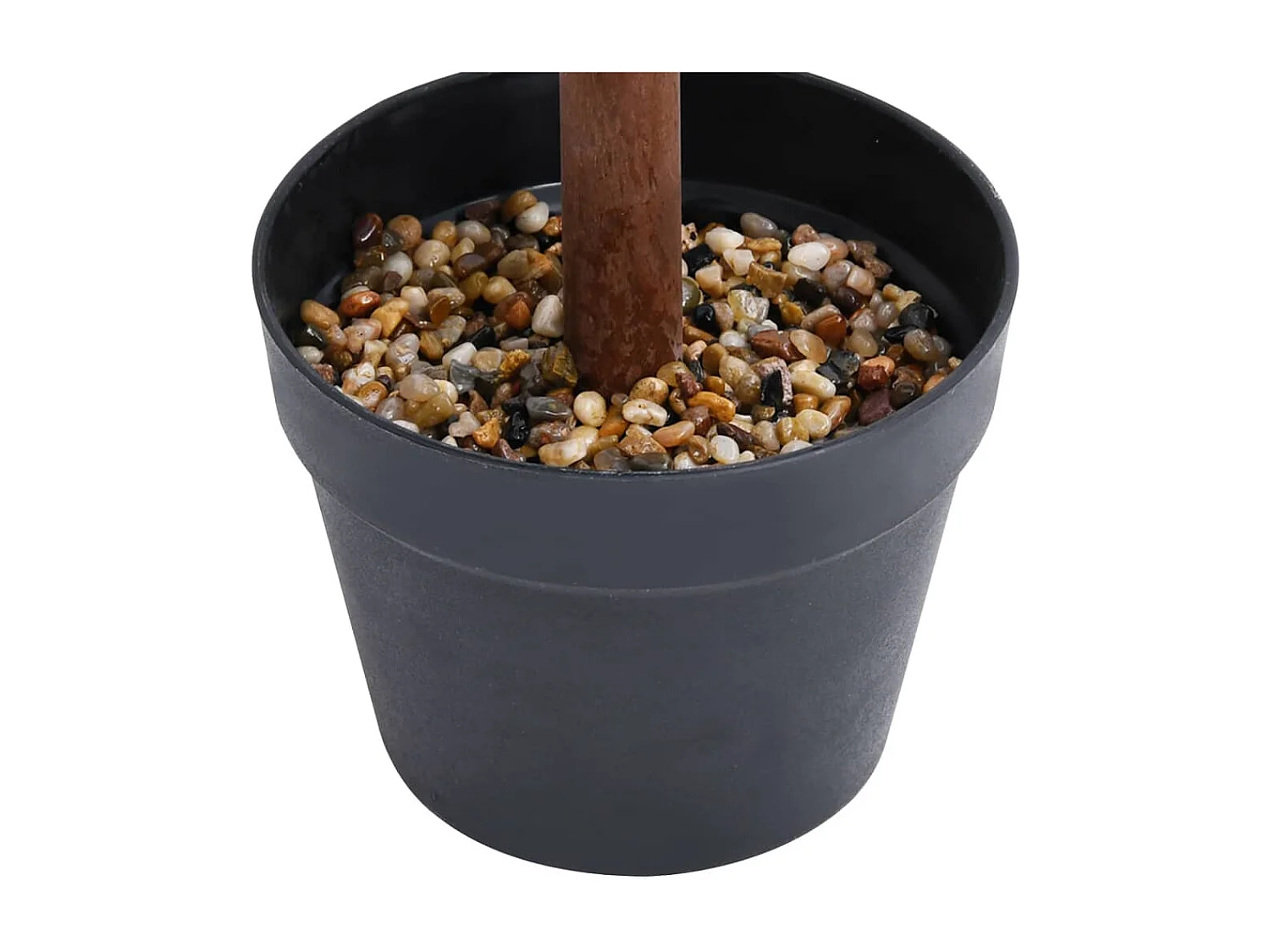 Plante de buis artificiel avec pot Forme de boule Vert 90 cm