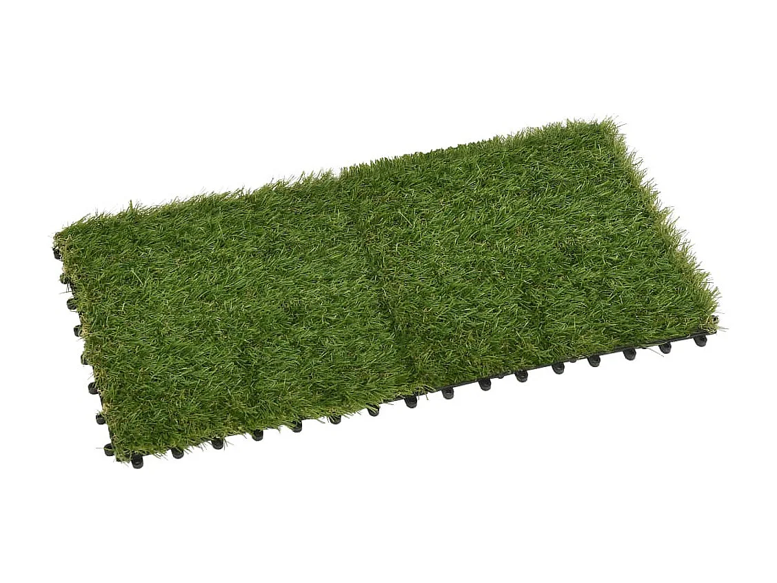 Losetas de Césped Artificial 11 uds Verde 30x30 cm