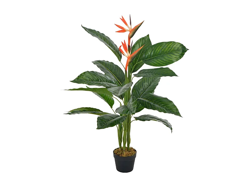 Plante artificielle Strelitzia avec pot Rouge 100 cm