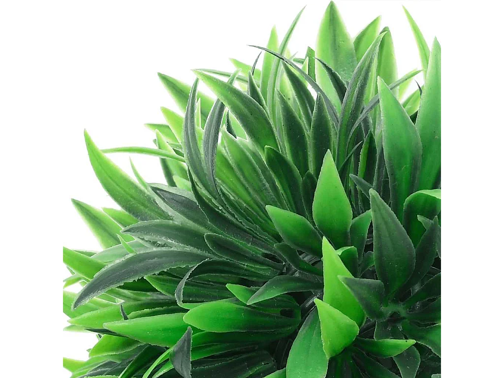 Boules de buis artificielles avec lumières LED 2 pcs vert 20 cm