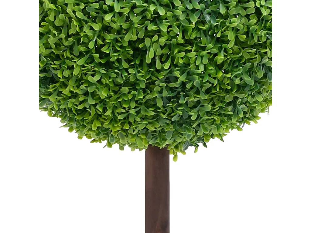 Plante de buis artificiel avec pot Forme de boule Vert 71 cm