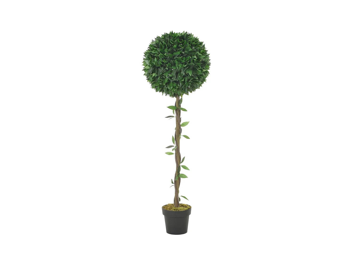 Künstliche Lorbeerpflanze mit grünem Topf 130 cm