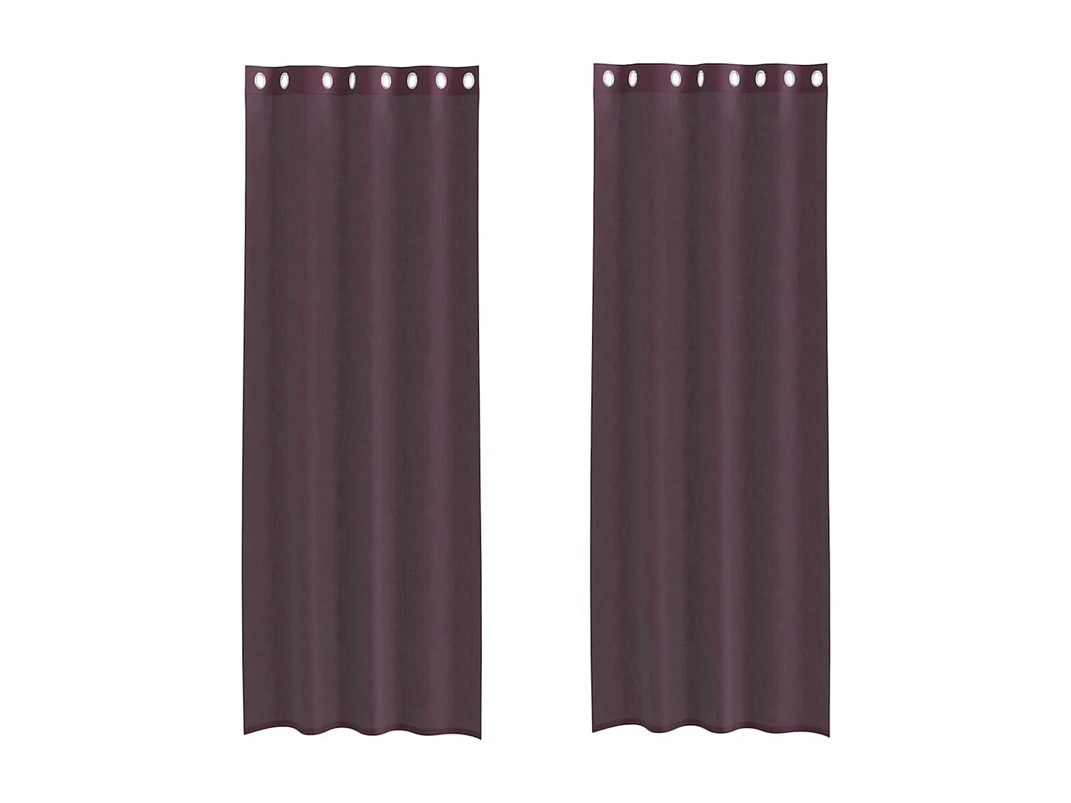 Cortinas de voile com ilhós 2 peças roxo 140x300 cm