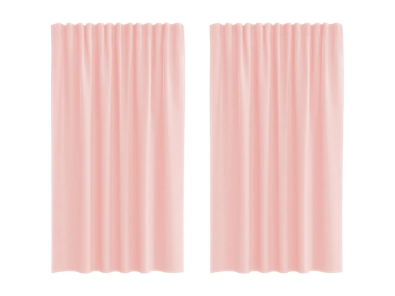 Rideaux en voile avec boucles 2 pcs rose 140x175 cm