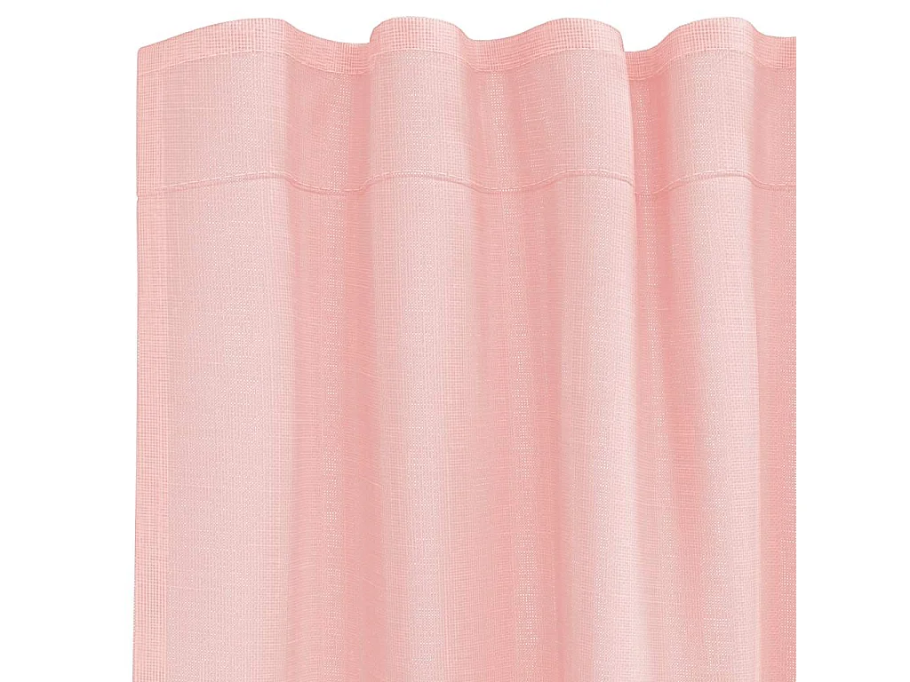 Rideaux en voile avec boucles 2 pcs rose 140x175 cm