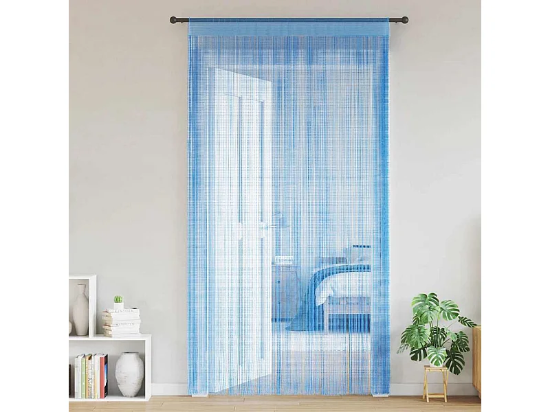 Cortina de corda 2 peças 140 x 250 cm azul claro