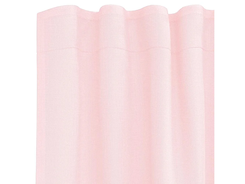 Rideaux en voile avec boucles 2 pcs rose clair 140x260 cm