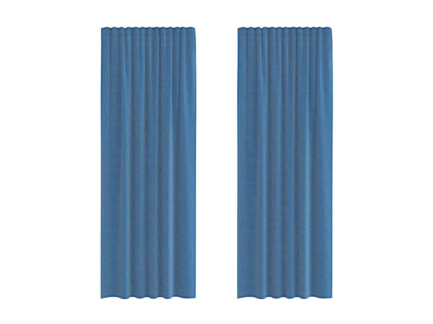 Cortinas de voile com laços 2 peças azul royal 140x260 cm