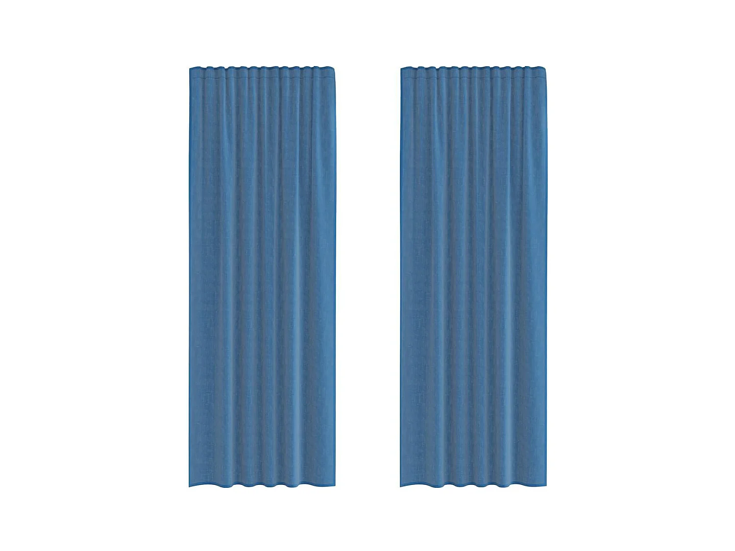 Tende in voile con passanti 2 pz blu royal 140x260 cm