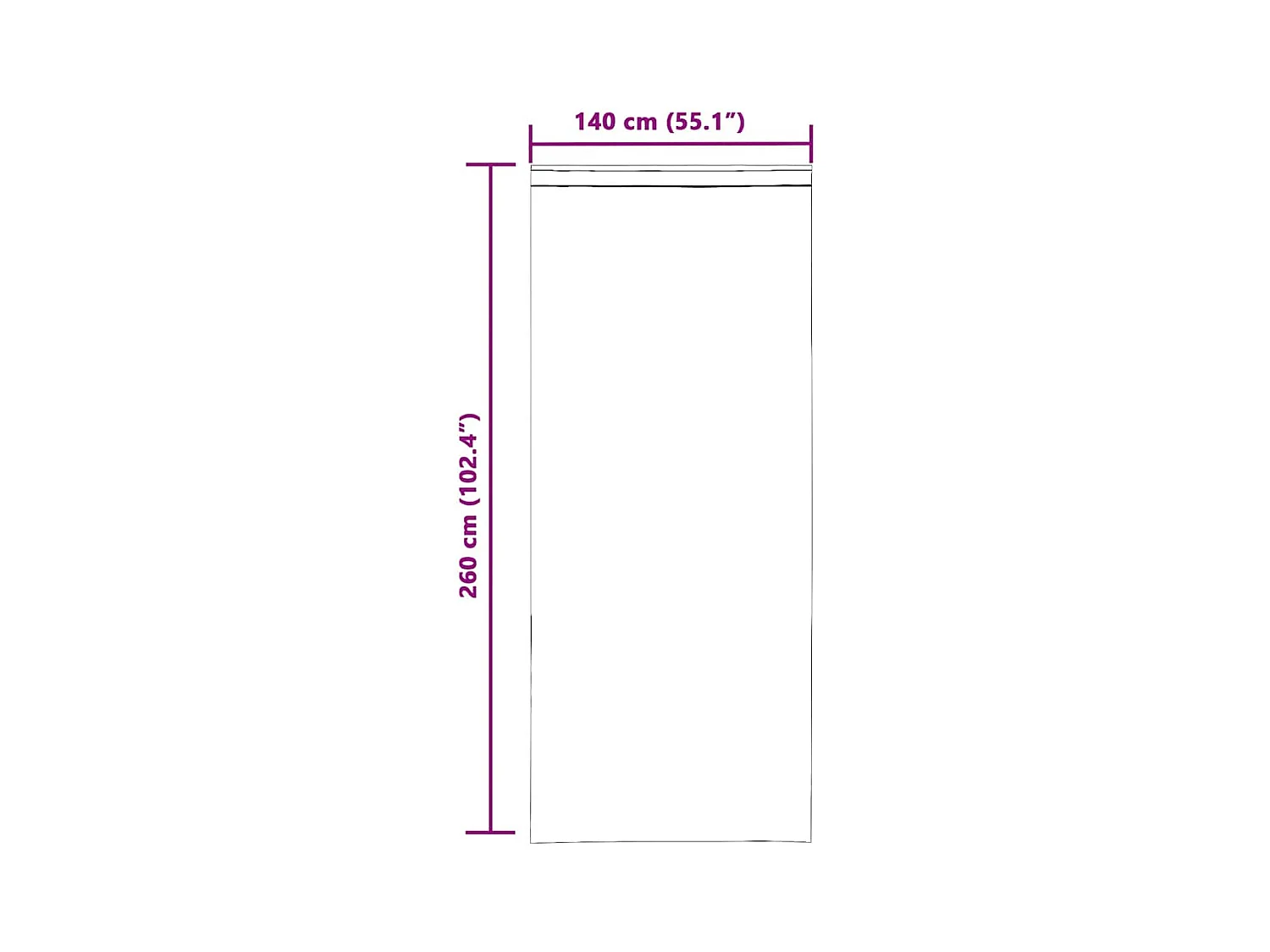 Tende in voile con passanti 2 pz blu royal 140x260 cm