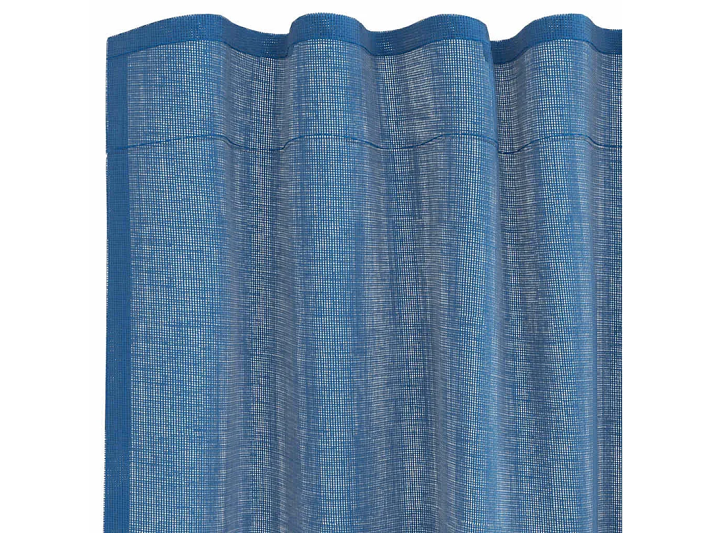Rideaux en voile avec boucles 2 pcs bleu royal 140x260 cm