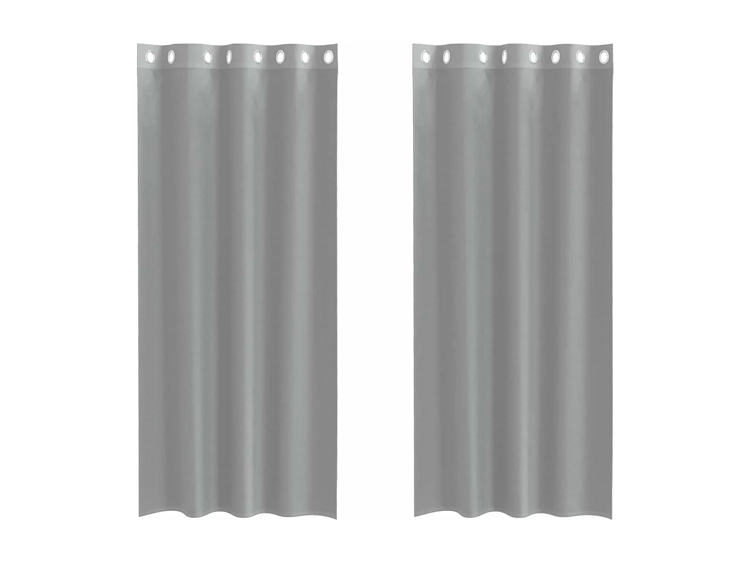 Cortinas de voile con ojales 2 uds gris claro 140x245 cm