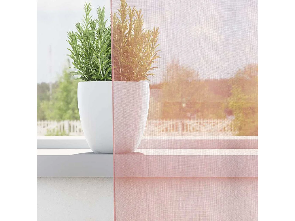 Rideaux en voile avec ?illets 2 pcs rose clair 140x175 cm